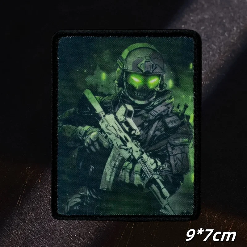 Parche militar con diseño de calavera para equipamiento