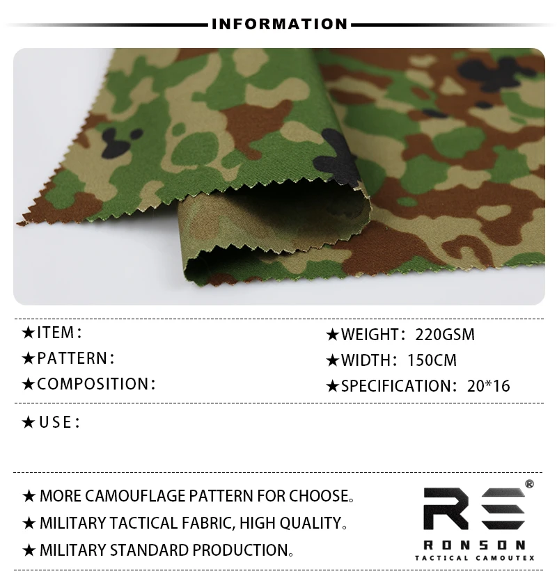 Patrón camuflaje tipo 2 del JGSDF sobre tela
