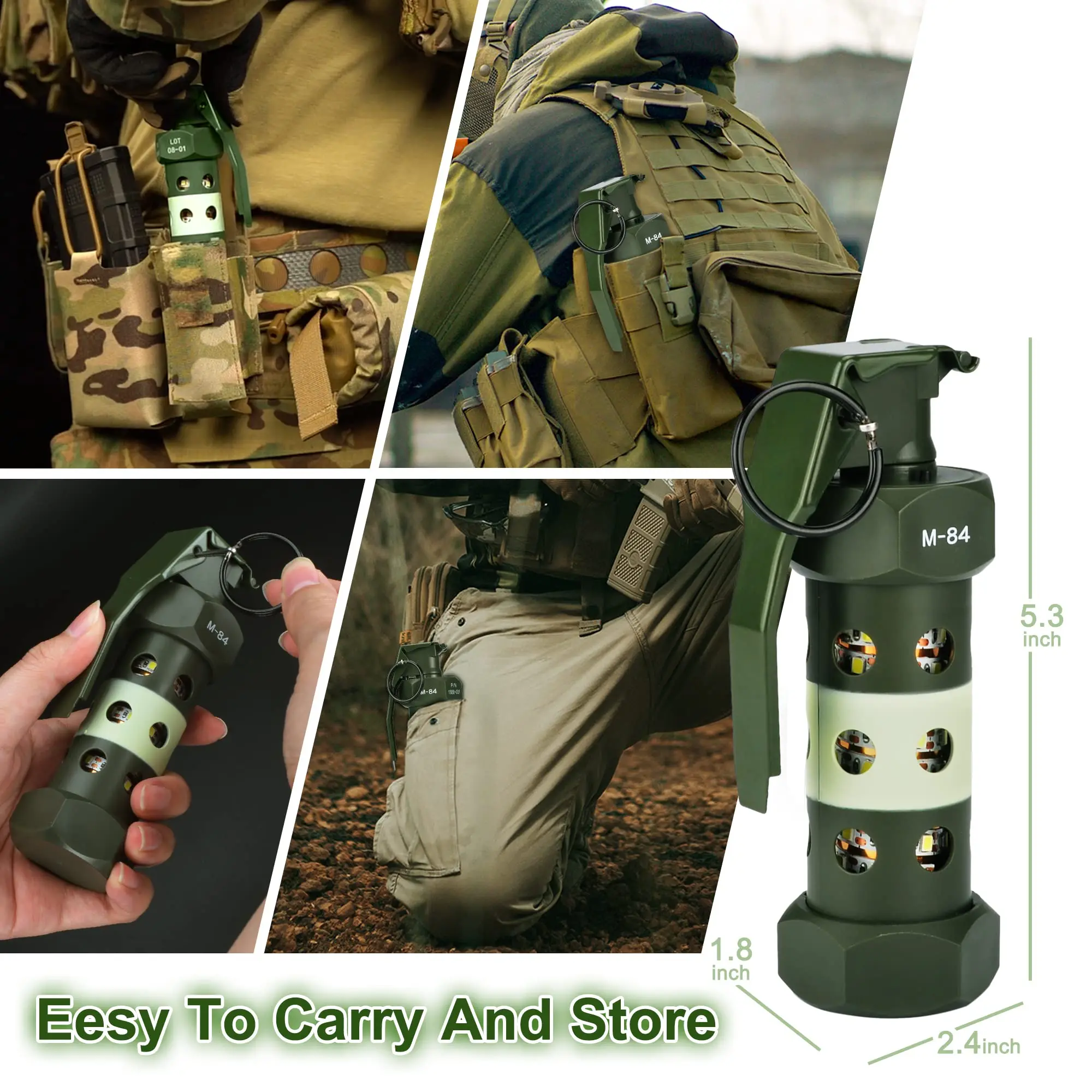 Flashbang luz de emergencia táctica intermitente para acampada - imagen 3