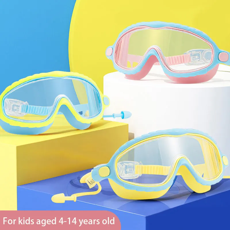 Gafas natación niños silicona antivaho UV ajustables coloridas - imagen 3