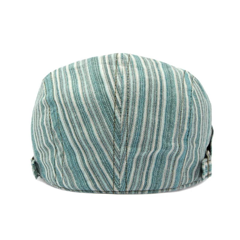 Gorra newsboy estilo Gatsby con visera y diseño espiga beige-verde