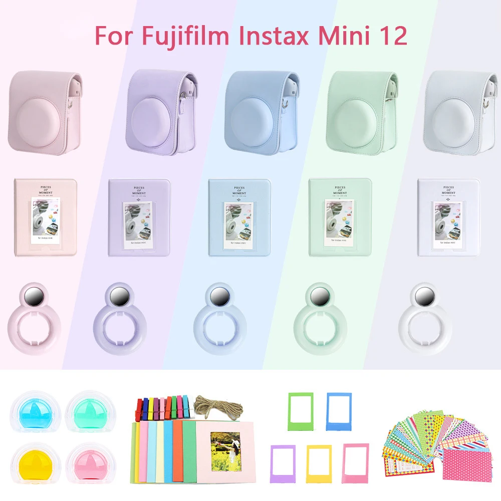 Fujifilm Instax Mini 12 Kit accesorios correa, estuche y filtros