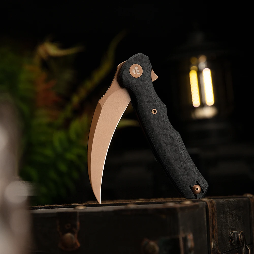 Lacerta TRIVISA cuchillo plegable EDC con mango G10 – camping - imagen 2