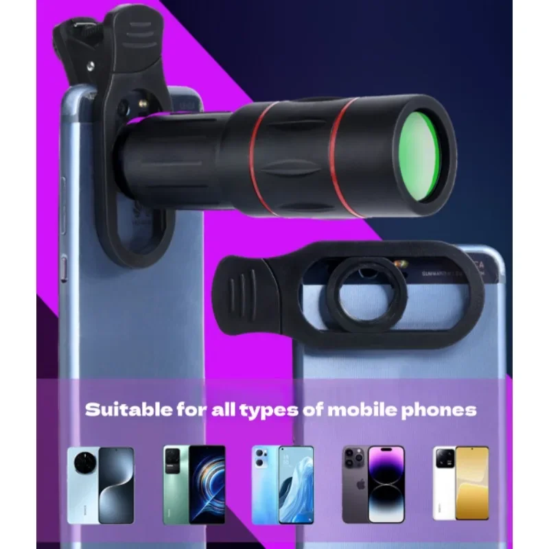 Lente telescópica para smartphone con clip, observación y camping - imagen 4