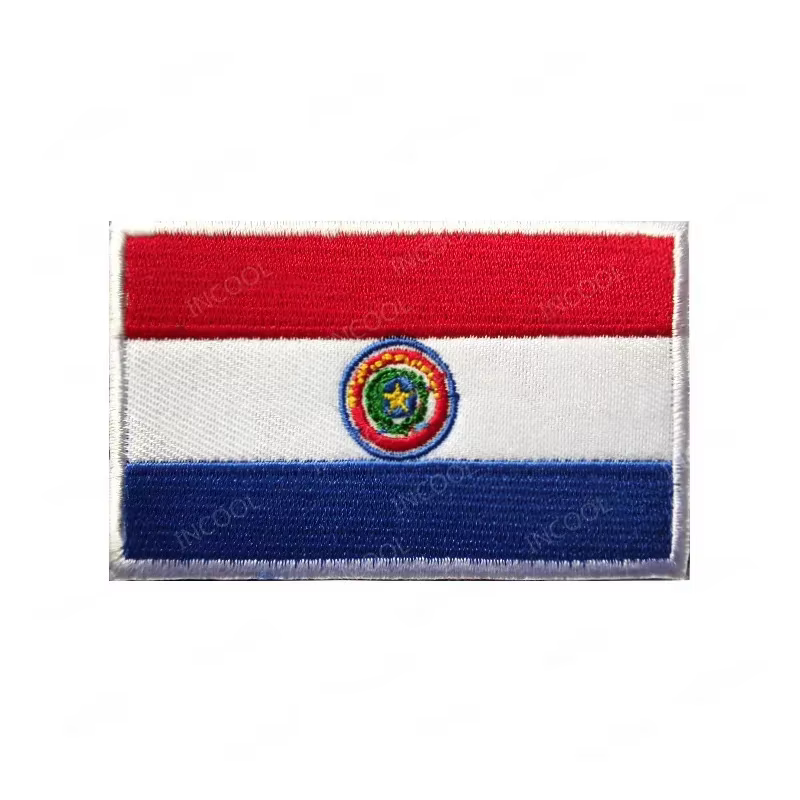 Parche bordado bandera Paraguay decorativo para hombro ropa mochila - imagen 2