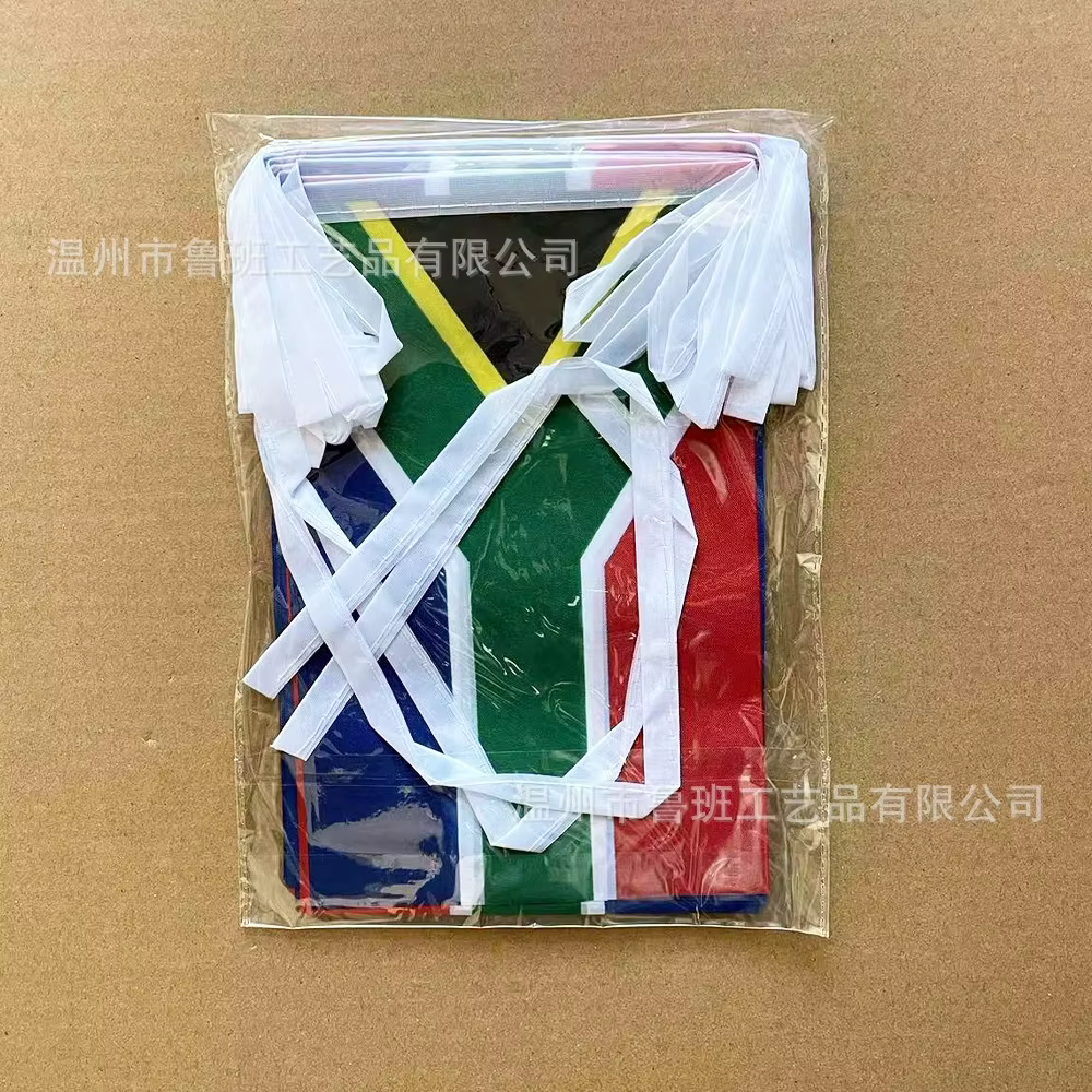 Banderines de Sudáfrica en poliéster, guirnalda para fiestas - imagen 3