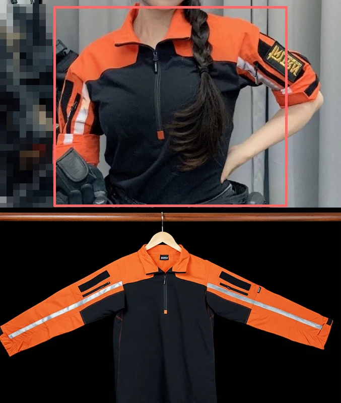Uniforme táctico con tira reflectante naranja y amarillo - imagen 3