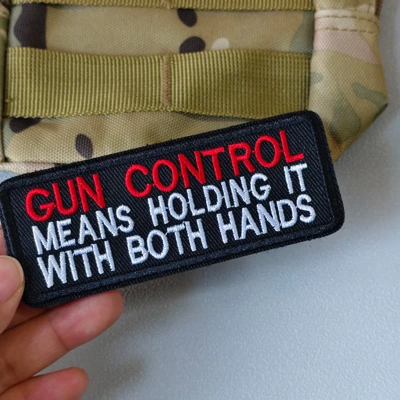 Parche táctico velcro gancho y bucle bordado con texto mochilas - imagen 5