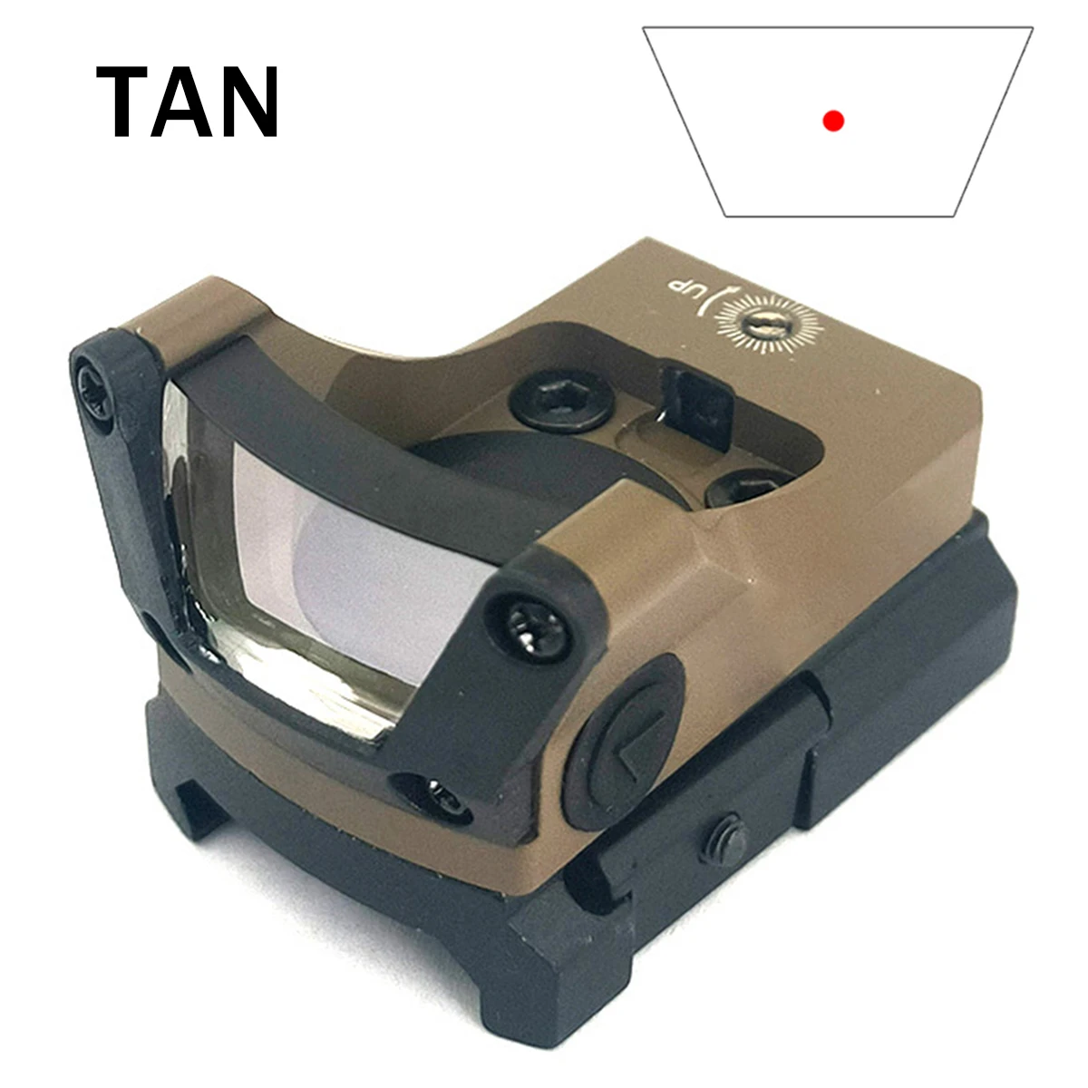 Mira Táctica M1 Punto Rojo Campo Amplio con Base Picatinny - imagen 5