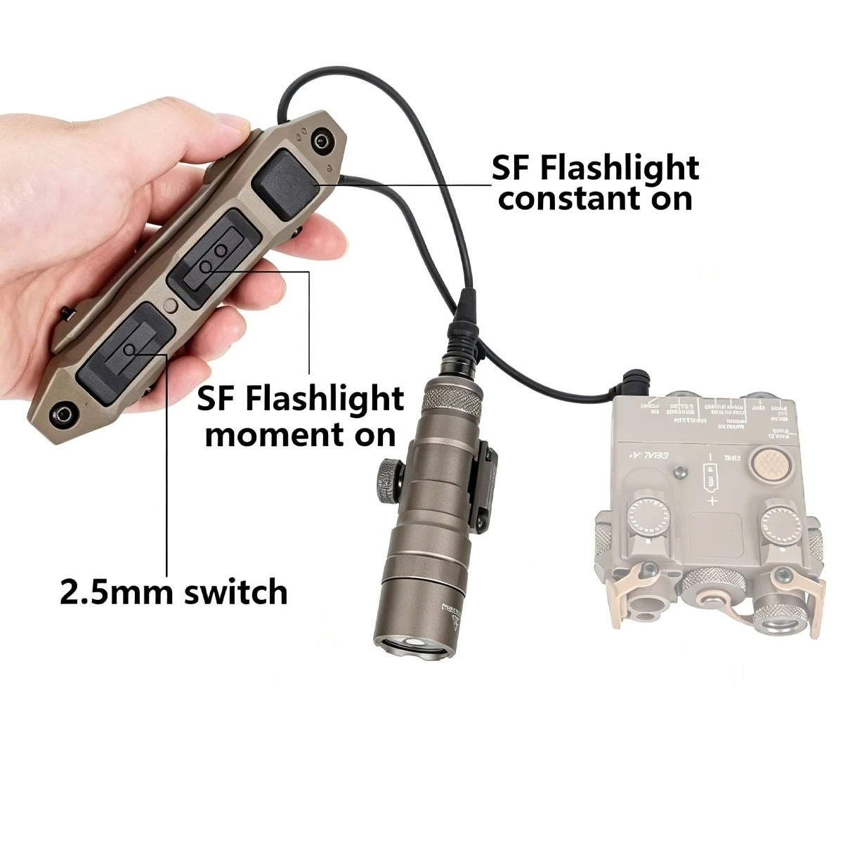 SureFire M600/M300 – Interruptor remoto táctico de presión - imagen 4
