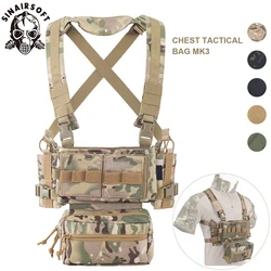 Pechera táctica Molle MK3 de nylon para airsoft y caza
