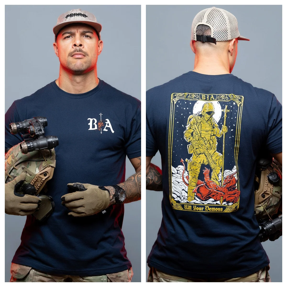 Camiseta deportiva Kill Your Demons de algodón suave para gimnasio - imagen 5