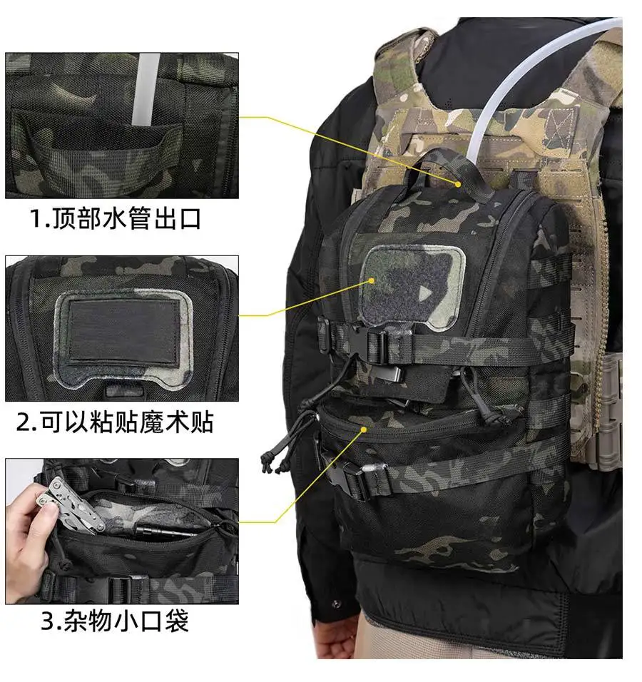 Mochila táctica MOLLE de hidratación camuflaje expandible outdoor - imagen 3