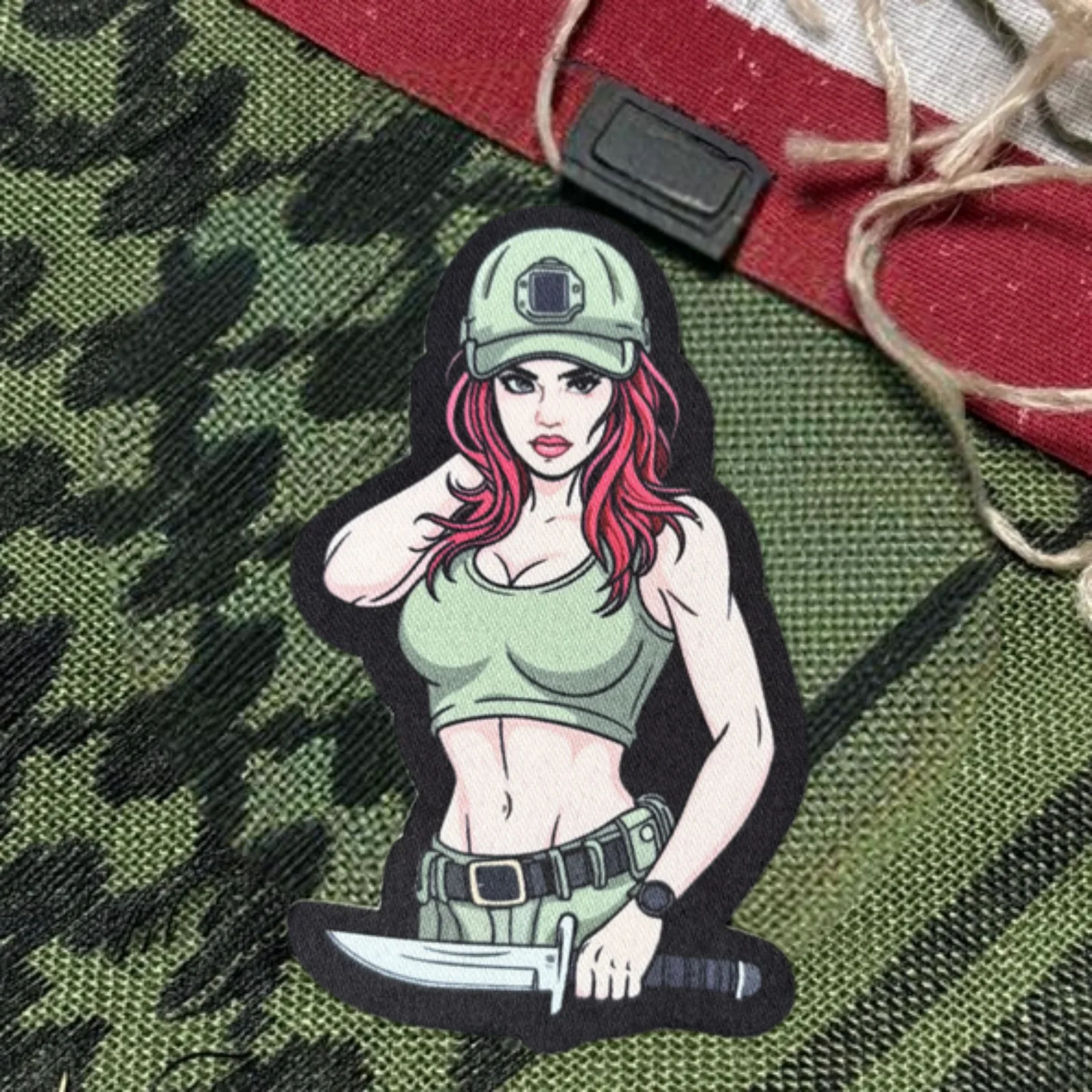 Parche táctico morale anime – Diseño con velcro para chaleco y mochila - imagen 4