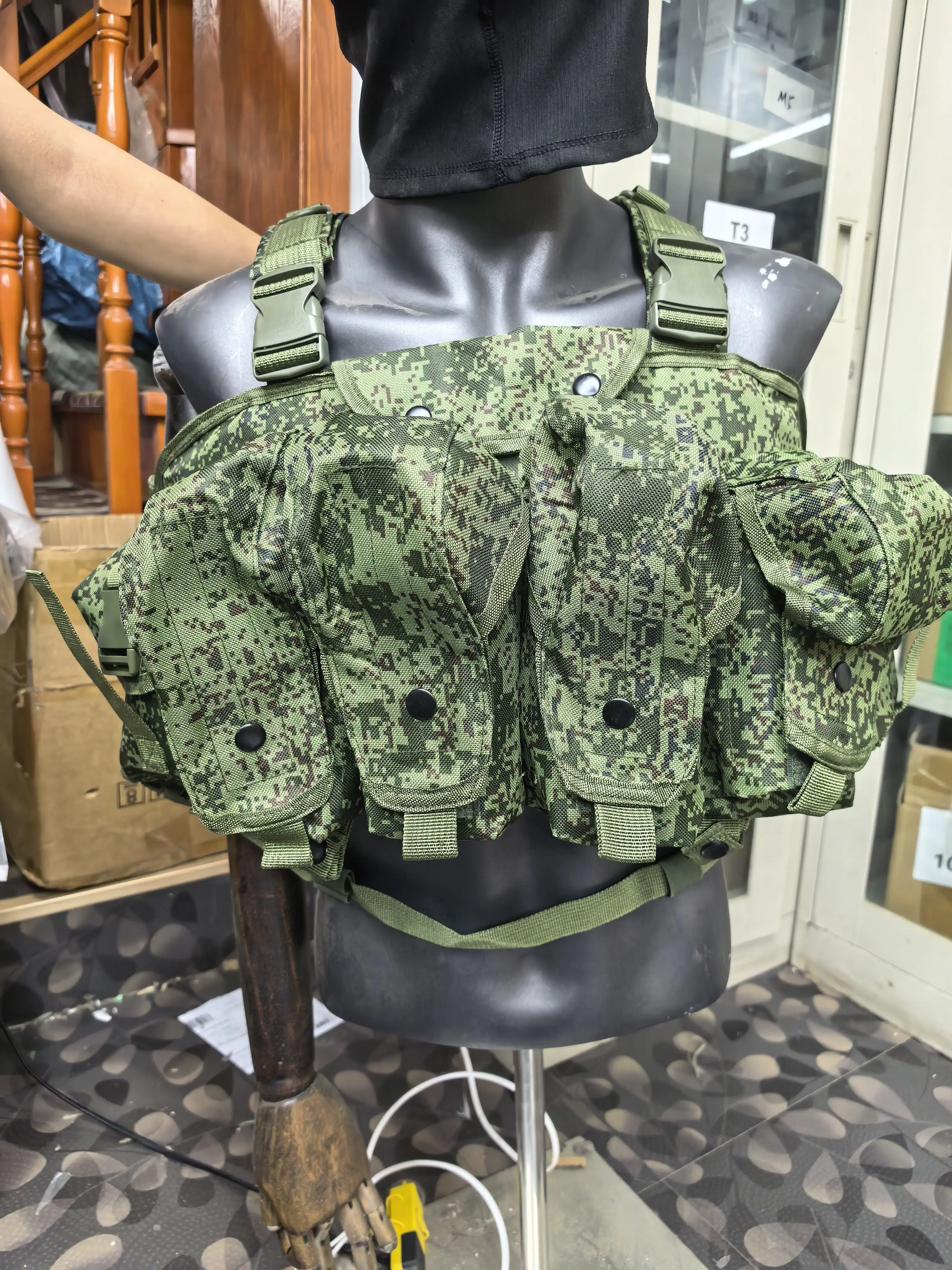 Vista del conjunto para airsoft y entrenamiento