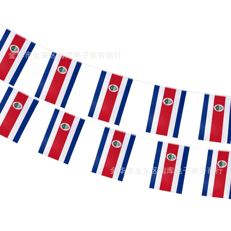 Banderín Costa Rica de hilo para guirnalda festiva decorativa - imagen 5