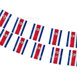 Banderín Costa Rica de hilo para guirnalda festiva decorativa