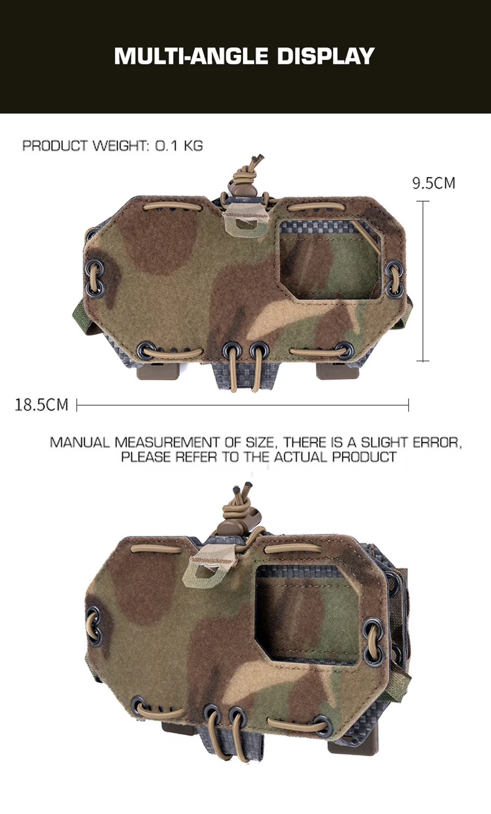 Funda táctica MOLLE para chaleco y portaplacas