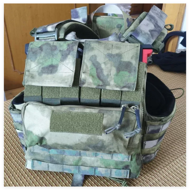 Chaleco táctico con cremallera trasera y bolsa MOLLE tipo tablero - imagen 2