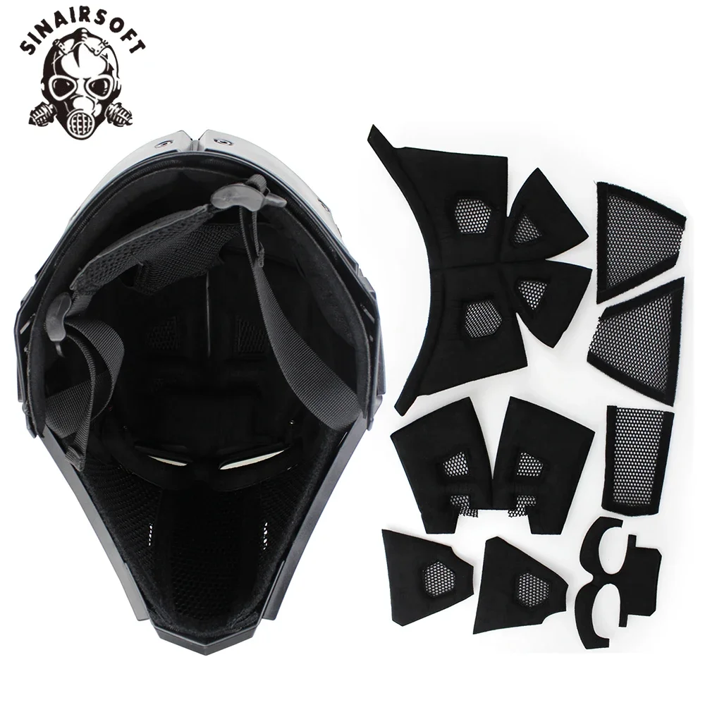 Casco táctico rápido con máscara y protección ajustable multifunción - imagen 2