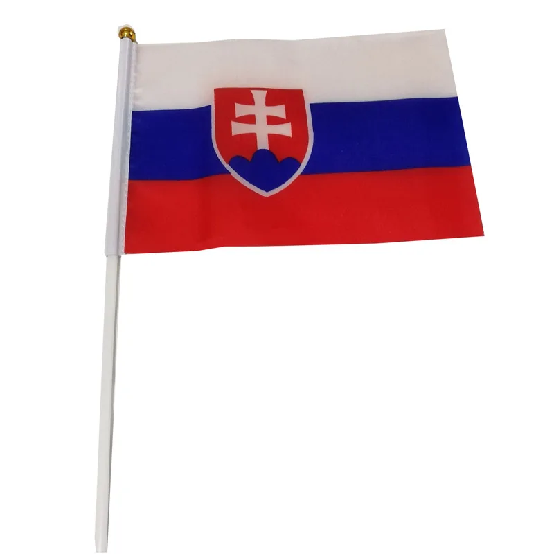 Banderín Eslovaquia – Bandera de mano para eventos apoyo - imagen 4