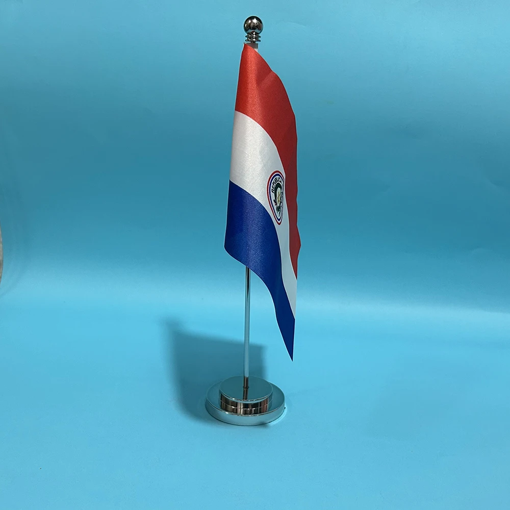 Bandera Paraguay sobremesa con asta – Poliéster