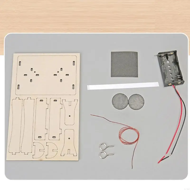 Motor electromagnético de demostración con base de madera - imagen 3