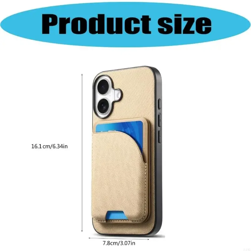 Funda móvil antichoque magnética con tarjetero en PU texturizado - imagen 2