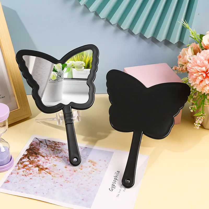 Espejo de maquillaje portátil HD mariposa con logo personalizable - imagen 2