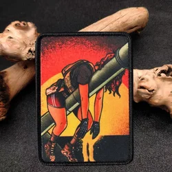 Parche moral táctico vintage con gancho y bucle para chaleco