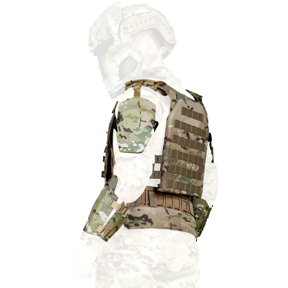 Chaleco táctico paintball protecciones extraíbles codera peto - imagen 3