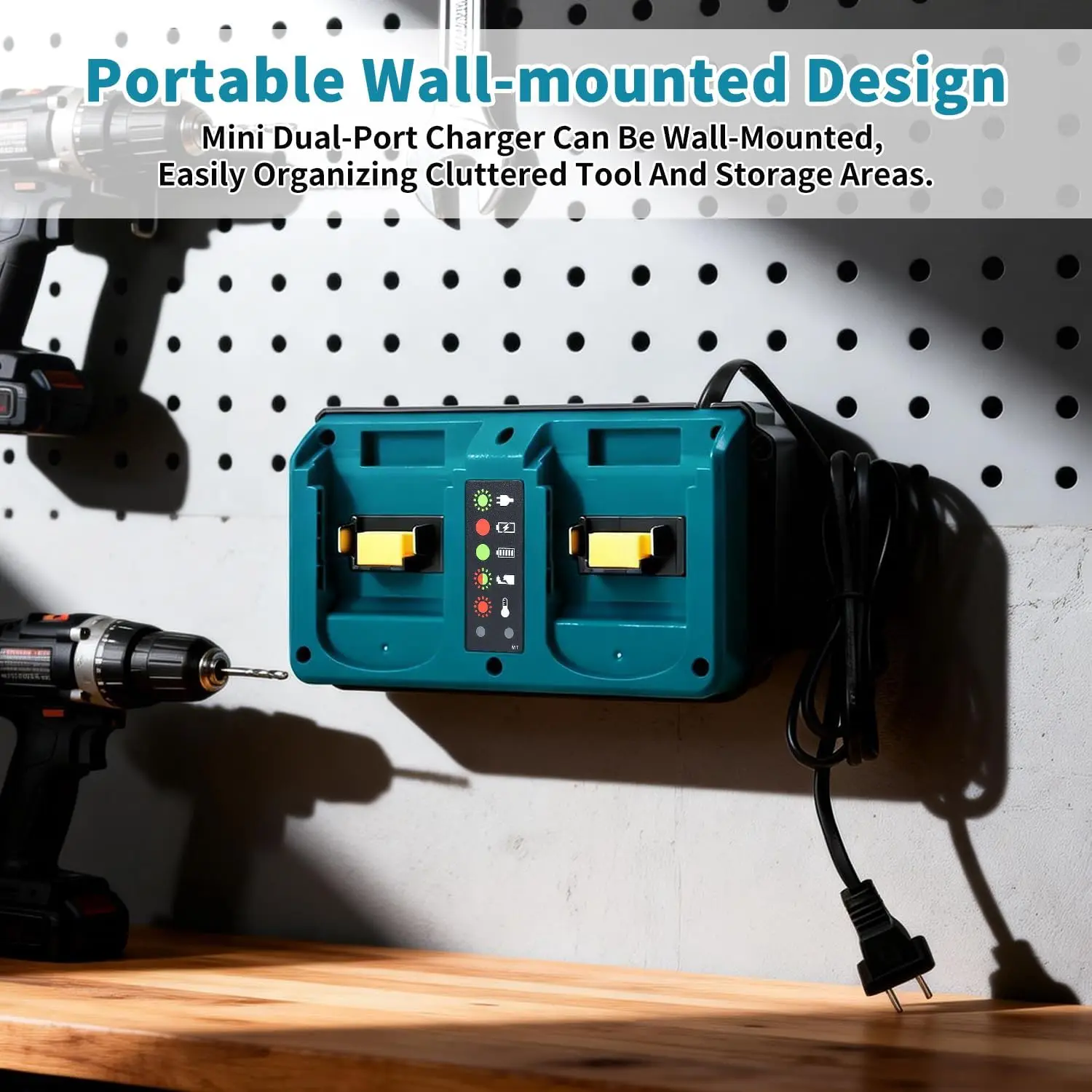 Makita cargador rápido estación de carga compatible LXT Li-Ion - imagen 4