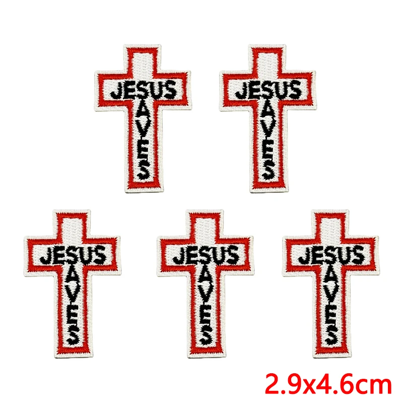 Faith parches bordados tácticos termoadhesivos para chaqueta - imagen 2
