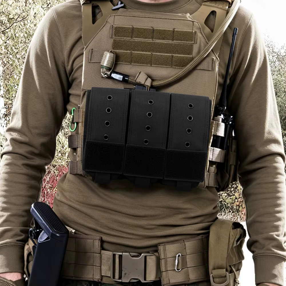 Bolsa porta cargadores táctica MOLLE impermeable con solapa de velcro - imagen 5