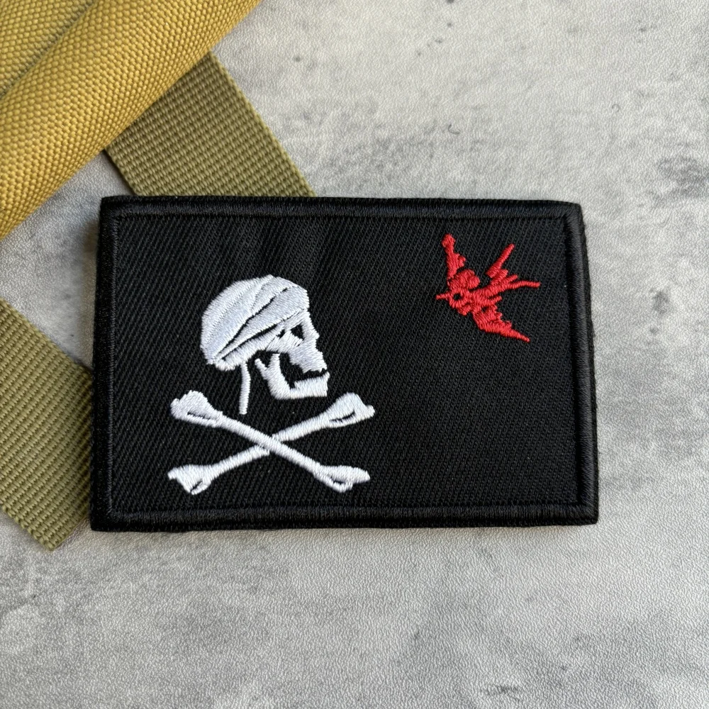 Parche táctico bordado capitán Jack Sparrow – Gancho y bucle moral - imagen 2
