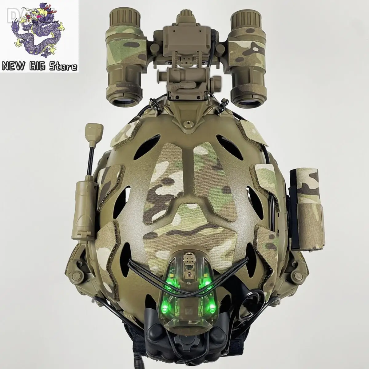 Casco táctico FAST camuflaje visión nocturna abatible para paintball - imagen 2