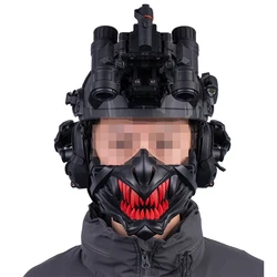 Máscara táctica media cara murciélago de malla transpirable Airsoft