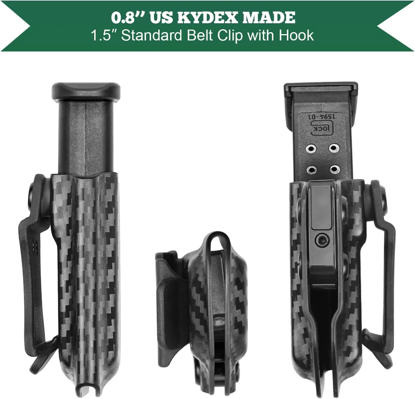 Portacargadores Kydex Universal IWB/OWB para 9 mm y .40 - imagen 2
