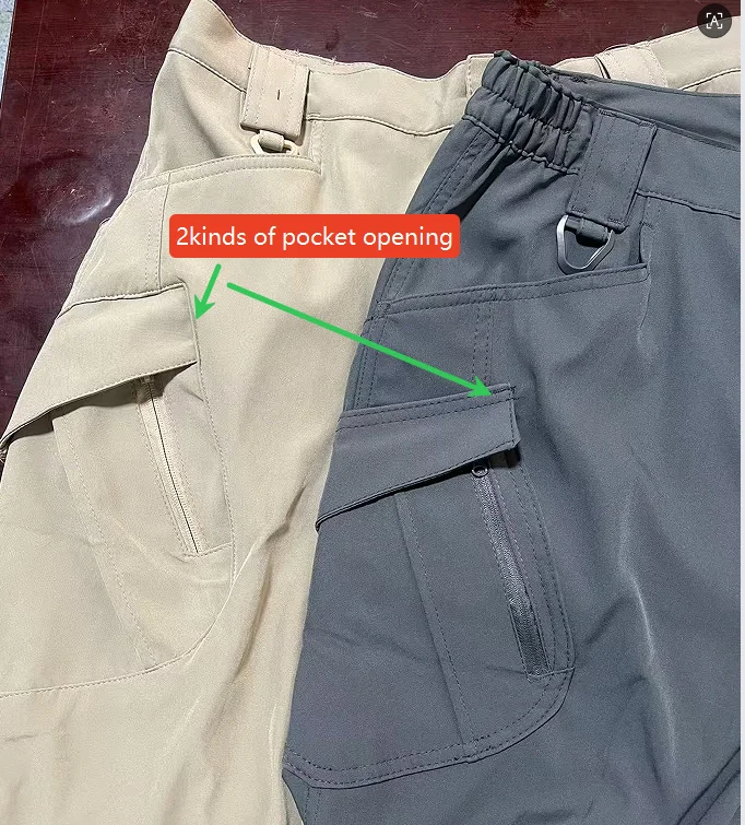 Vista del pantalón softshell elástico de estilo cargo