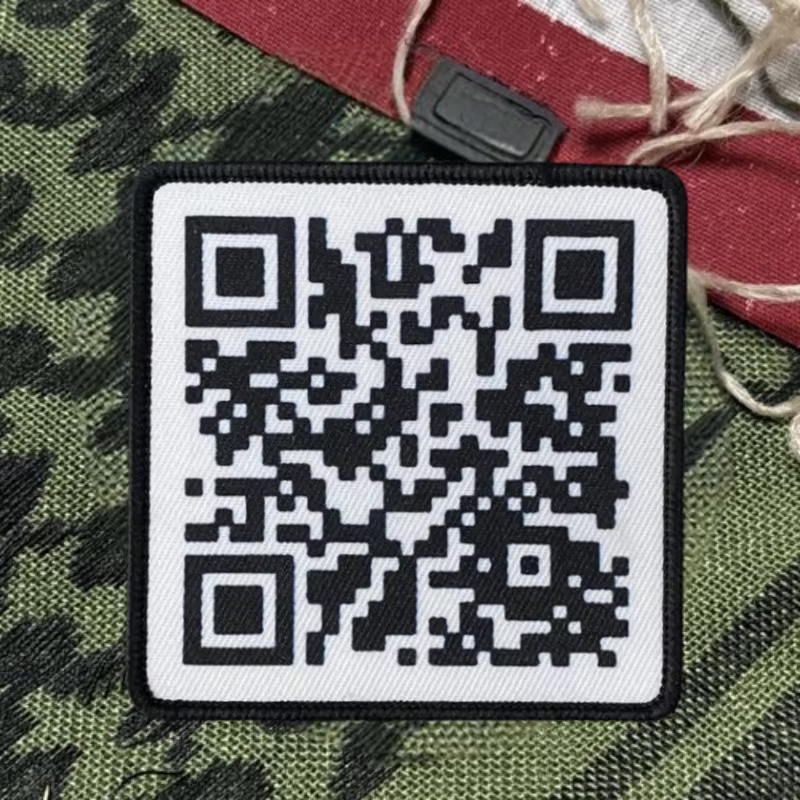 Parche táctico QR divertido con velcro para brazalete y ropa - imagen 5