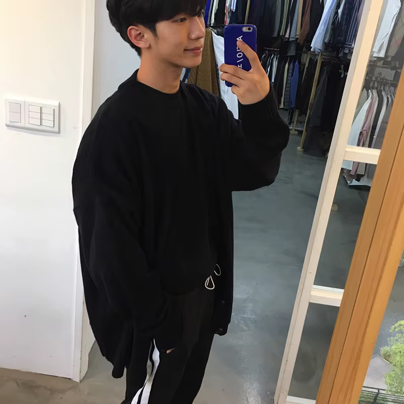 Suéter de punto para hombre con cuello en V — Cardigan clásico otoño - imagen 3