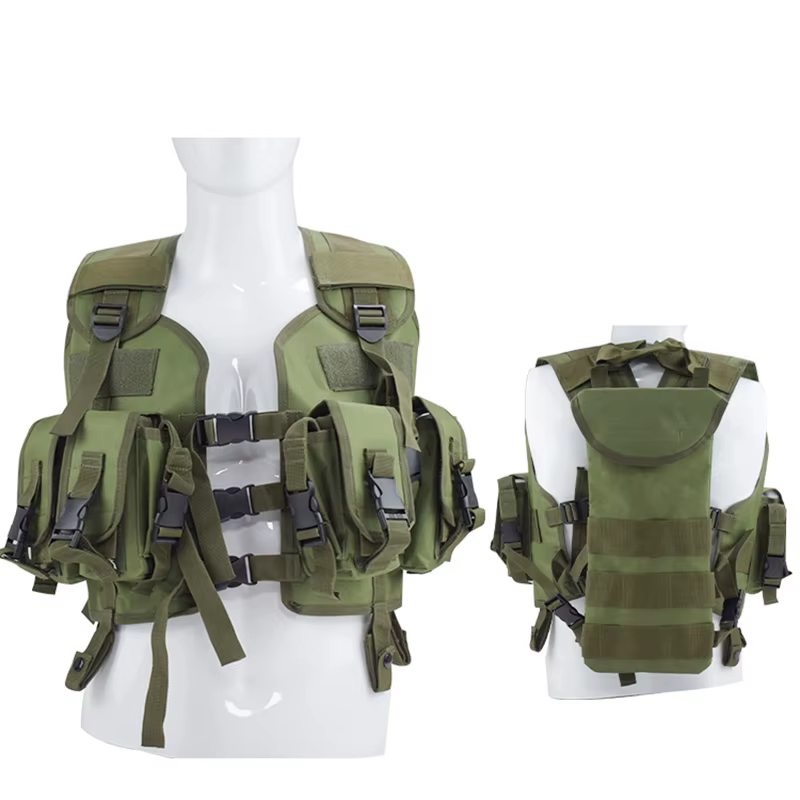 Chaleco táctico MOLLE con bolsa de agua – Airsoft y Paintball - imagen 4
