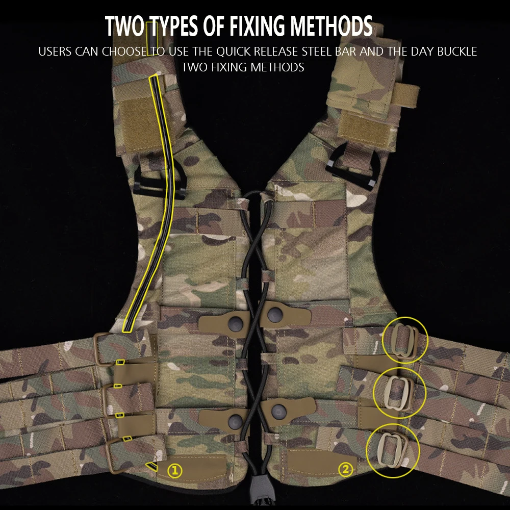Chaleco táctico AVS MBAV MOLLE liberación rápida camuflaje - imagen 5