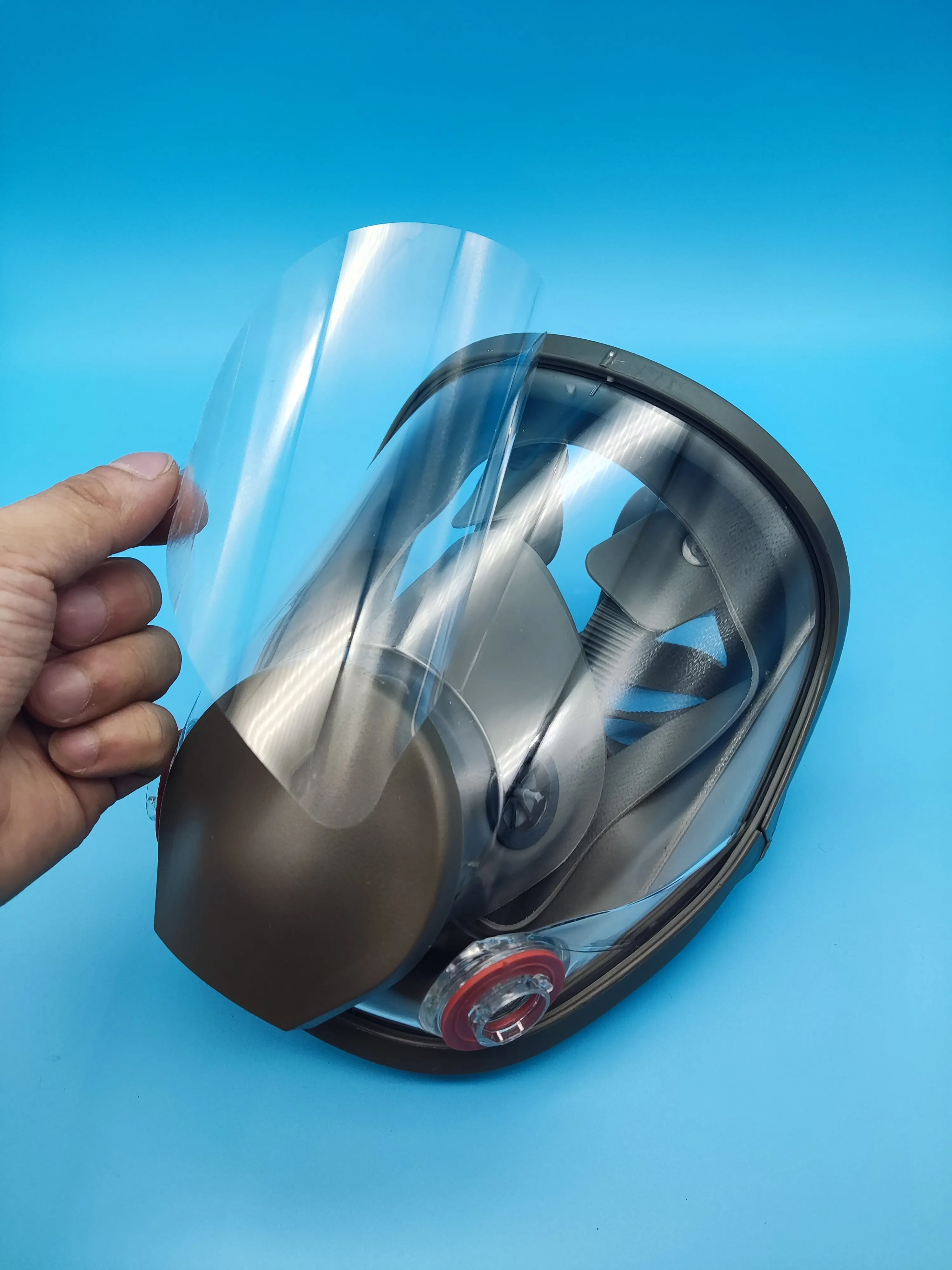 Película protectora aplicada en máscara 3M 6800