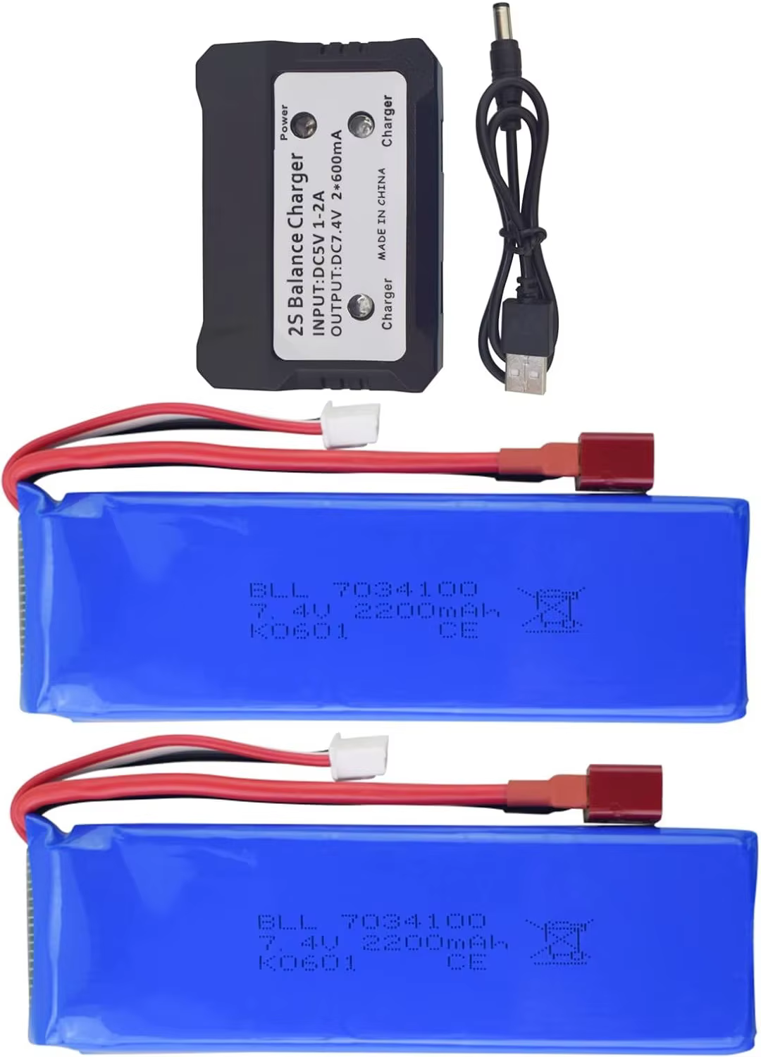 Conector tipo T y formato de la batería