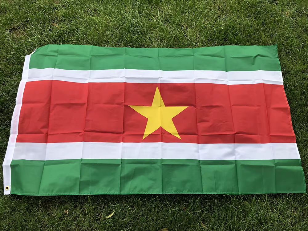 Bandera de Surinam 90x150 cm - Poliéster impresa a doble cara - imagen 4