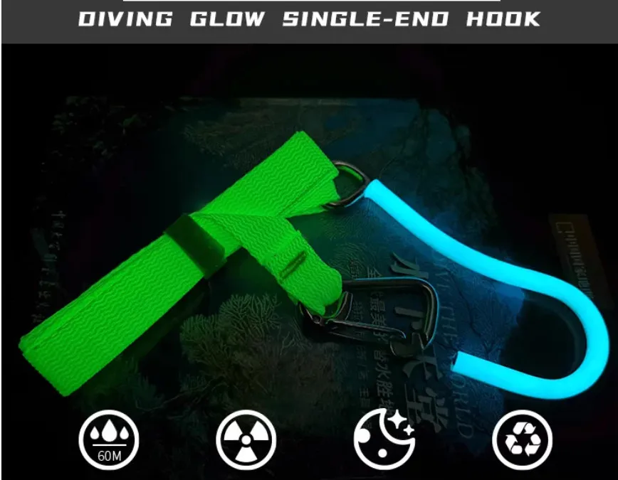 Gancho luminoso para buceo con anclaje de una sola punta