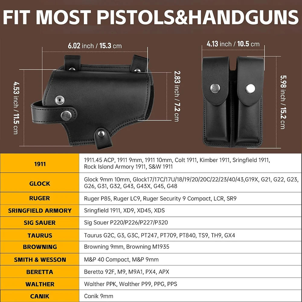 Funda táctica de hombro para pistola con doble portacargador - imagen 2