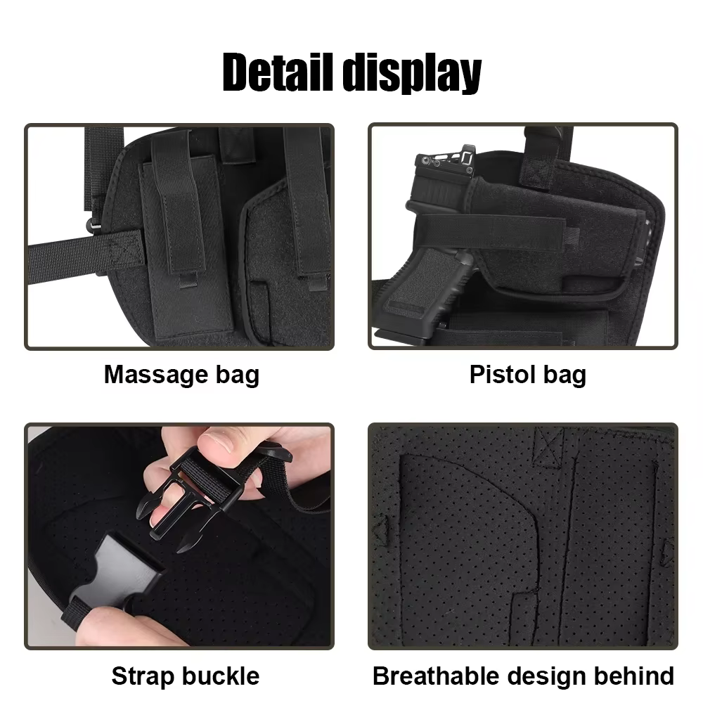 Funda táctica para pecho con extracción rápida y ocultación - imagen 3