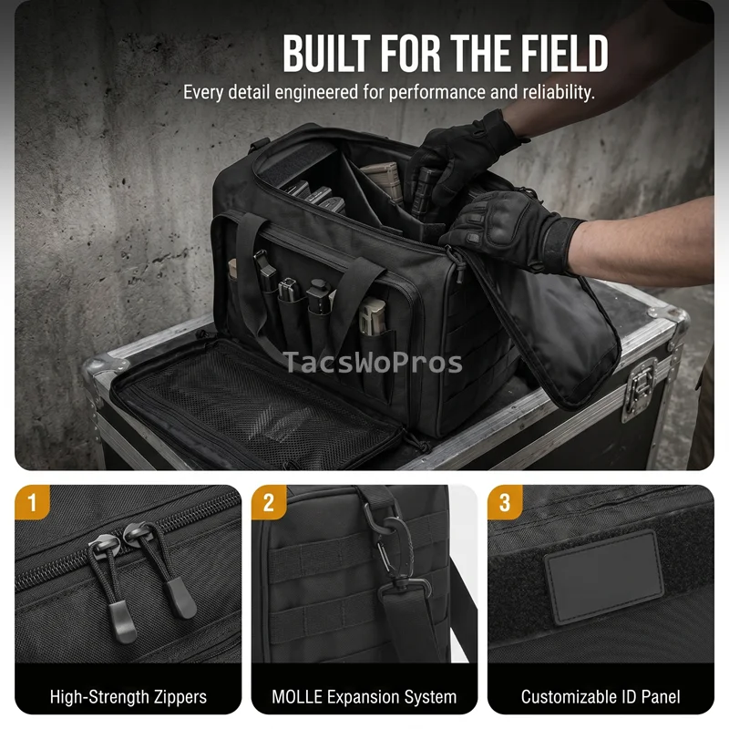 Bolsa táctica MOLLE para pistola con bandolera tipo sniper - imagen 4